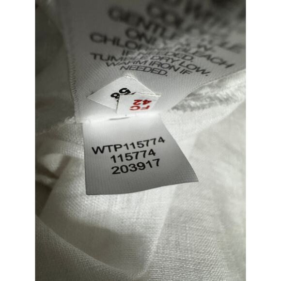J.Jill Love Linen White Embroidered Tunic Top Shirt Women’s Plus 2X - Picture 7 of 7